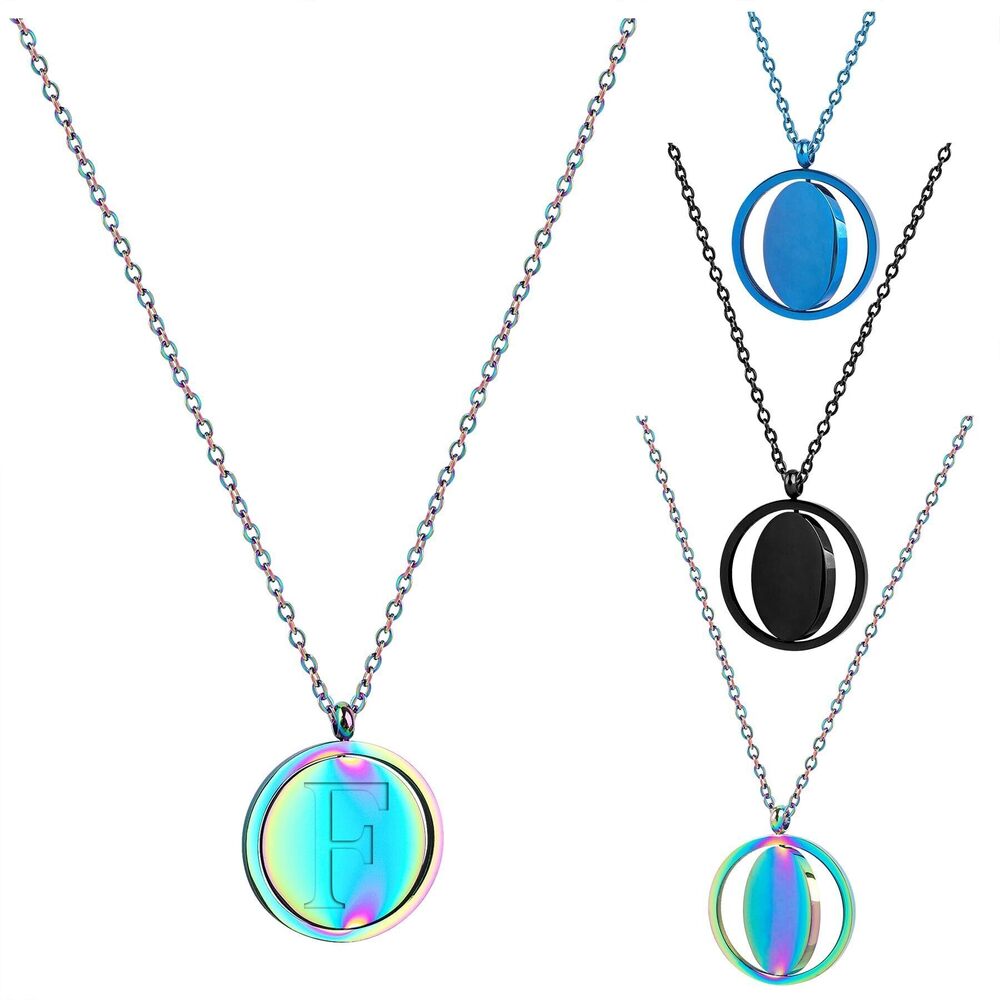 6639 3 Pack Laser Engraving Blanks Necklace Stainless Steel Round Double